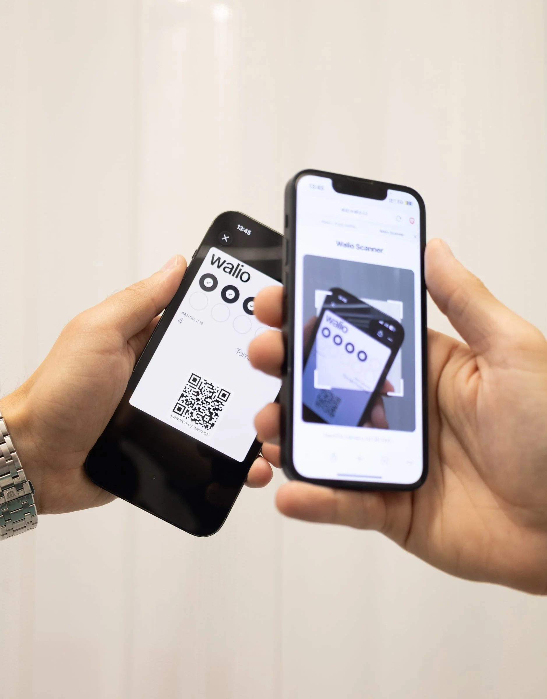 A digital loyalty card with stamps open on a customer’s phone